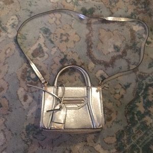 Silver metallic mini bag